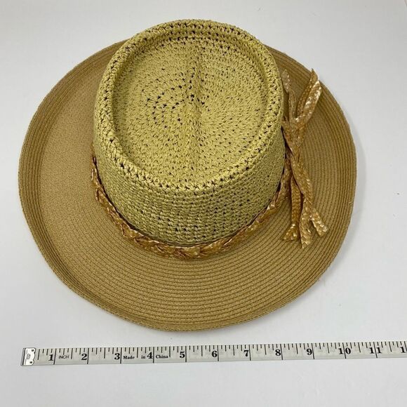 Panama Hat Multiple Natural Straw Blends Braided Band Vacation Summer Beach Hat - Picture 6 of 8
